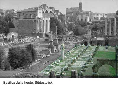Die Basilica Julia heute, Sdostblick